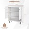 White MDF Buffet Cabinet with Adjustable Shelf, Countertop and Anti-Tip Kits